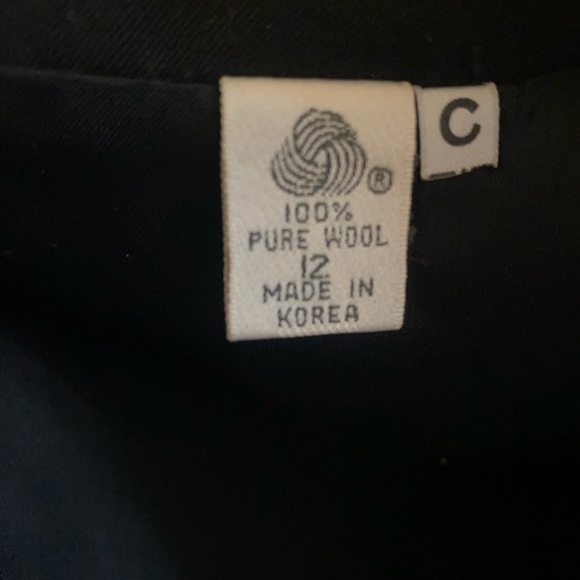 ELLEN TRACY Wool Blazer Double Breasted Single Button BLACK SIZE 12 Gothic EUC - Picture 3 of 10